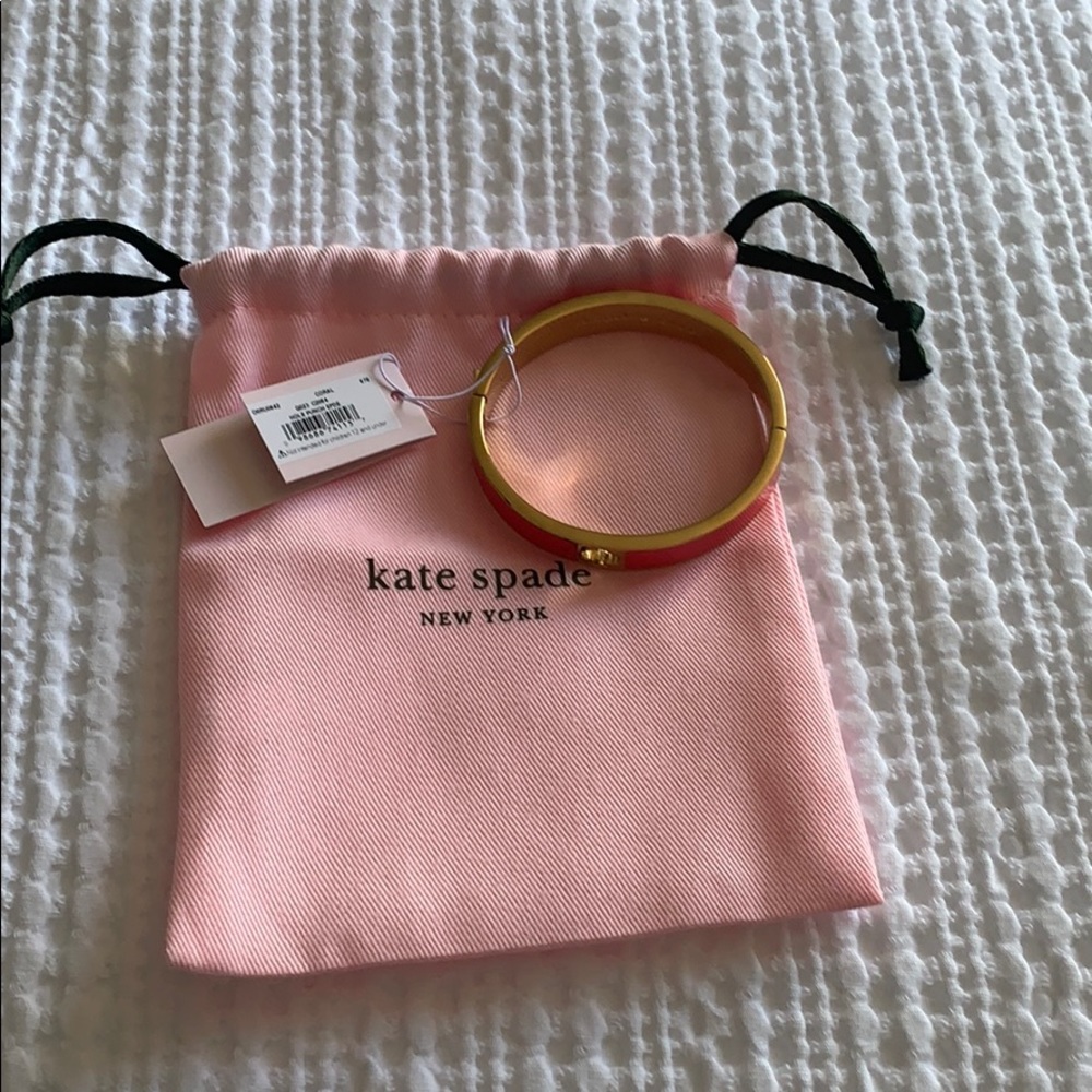 Kate Spade Coral Hole Punch Spade Bangle